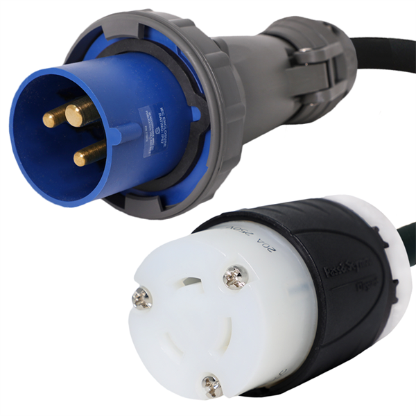 320P6W to L6-20R Plug Adapter Power Cord