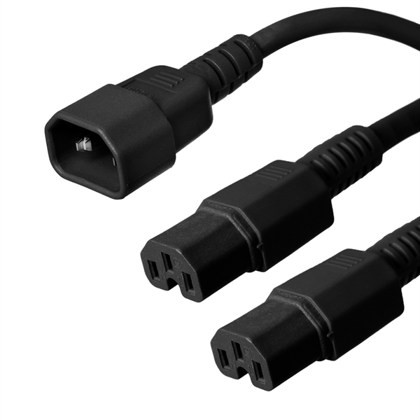 C14 to 2x C15 Splitter Power Cords