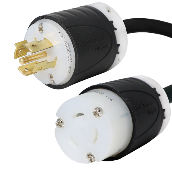 L21-20P to L6-20R Plug Adapter Power Cord