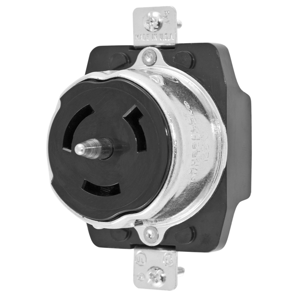 Hubbell CS6370 CA STD Twist-Lock® Flanged Receptacle Rated for 50A/125V