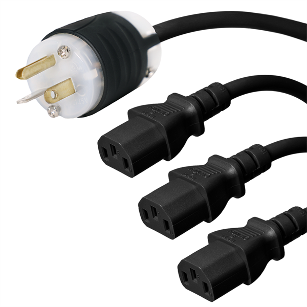 5-20P to 3x C13 Splitter Power Cords