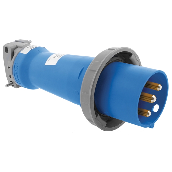 Hubbell HBL3100P6W Pin and Sleeve Plug 100A/250V