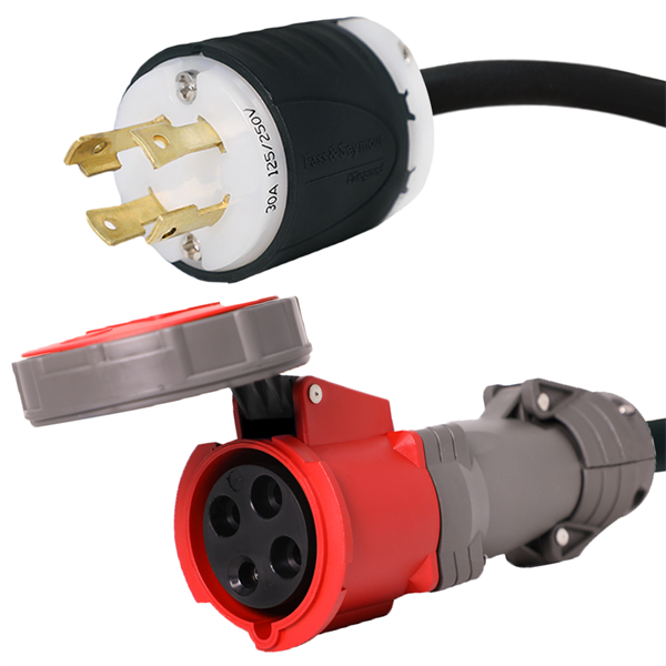 L14-30P to 430C12W Pin and Sleeve Connectors