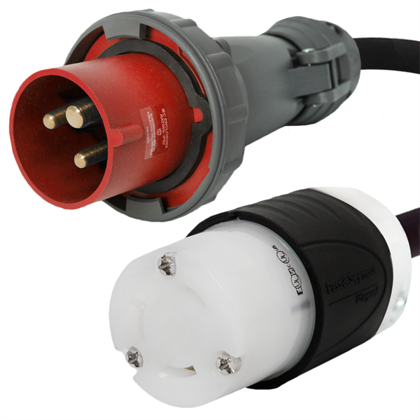 330P7W to NEMA L8-30R Plug Adapter Power Cord