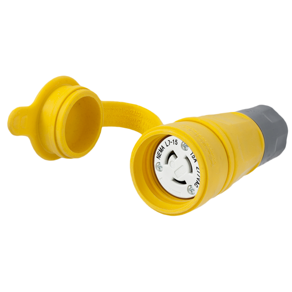 Hubbell HBL25W34 L7-15R Twist-Lock® Watertight Connector, 15A, 277V