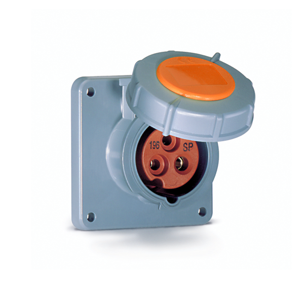 Mennekes ME430R12W 30A, 125/250V, 3-Pole Outlet