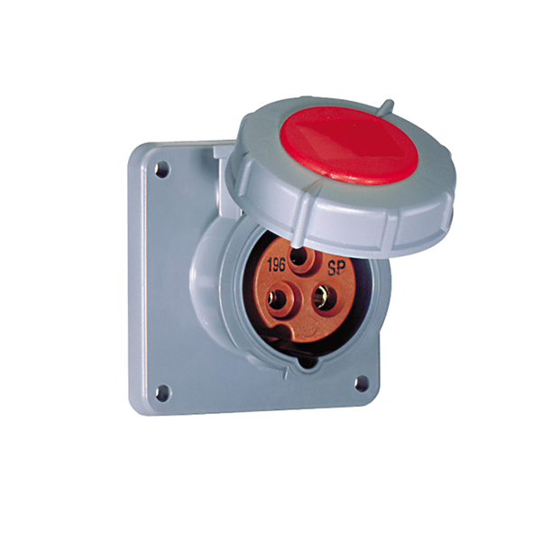 320R7W Outlet -  20A, 480V 2-Pole / 3-Wire, IEC60309