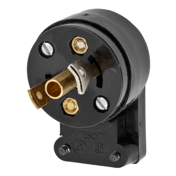 Hubbell HBL7570 ML-2P Angled Midget Twist-Lock® Plug 15A/125V