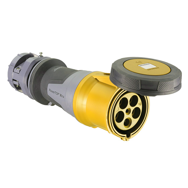 360C4W Connector -  60A, 110V - 125V 2-Pole / 3-Wire, IEC60309