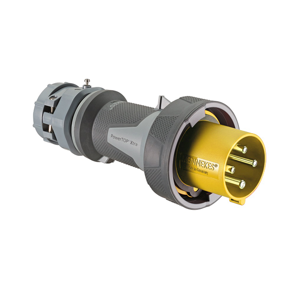 360P4W Plug -  60A, 110V - 125V 2-Pole / 3-Wire, IEC60309