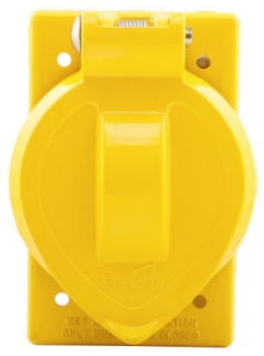 Cooper AH7788CR - Waterproof Receptacle - Yellow